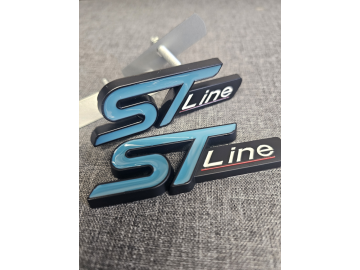 ST Line rear boot and grille badge kit Blue Black ST Line rear boot and grille badge kit Blue Black