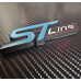 ST Line rear boot badge Blue and Black ST Line rear boot badge Blue and Black