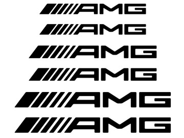 AMG Mercedes Brake Caliper Decal Set - 6 High-Gloss Vinyl Stickers in 3 Sizes for Front & Rear AMG Mercedes Brake Caliper Decal Set - 6 High-Gloss Vinyl Stickers in 3 Sizes for Front & Rear