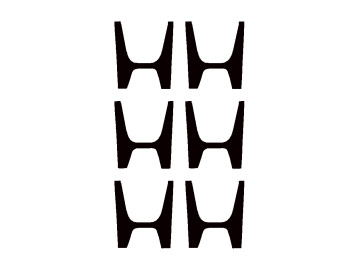 Honda Wheel Cap Centre Stickers Decals Type 2 - Set of 6 - Fits Civic, Accord and more Honda Wheel Cap Centre Stickers Decals Type 2 - Set of 6 - Fits Civic, Accord and more