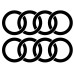 2x Audi Rings side Skirt Decals - Custom Vinyl Stickers for A3, A4, A5, A6 & More 2x Audi Rings side Skirt Decals - Custom Vinyl Stickers for A3, A4, A5, A6 & More
