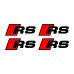 4x Audi RS Caliper Decals - Heat Resistant Vinyl Stickers for RS3 RS4 RS5 RS6 RS7 - Brake Caliper Custom Mod 4x Audi RS Caliper Decals - Heat Resistant Vinyl Stickers for RS3 RS4 RS5 RS6 RS7 - Brake Caliper Custom Mod