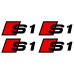 Audi S1 Caliper Decals - Set of 4 | High-Temp Vinyl Brake Stickers for Custom Styling