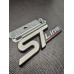 White & Black ST Line Front Grille Badge for Ford | Gloss Finish | Fits Focus, Fiesta, Kuga, Puma, Mondeo