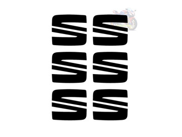 Seat Wheel Centre Cap Decals - Set of 6 Stickers | Fits Ibiza Leon Arona Seat Wheel Centre Cap Decals - Set of 6 Stickers | Fits Ibiza Leon Arona